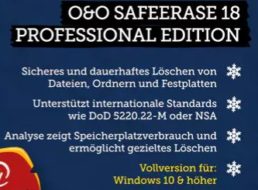 Gratis: „O&O SafeErase 18 Professional Edition“ für 0 Euro