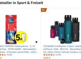 Amazon: Fünferpack Sohlenwärmer für 12,66 Euro