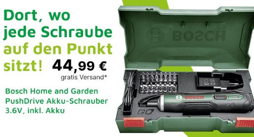 Völkner: "Bosch Push Drive" zum Bestpreis von 44,99 Euro frei Haus