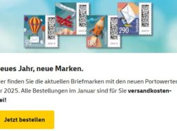 Deutsche Post: Ergänzungsmarken fürs neue Porto mit Gratis-Versand