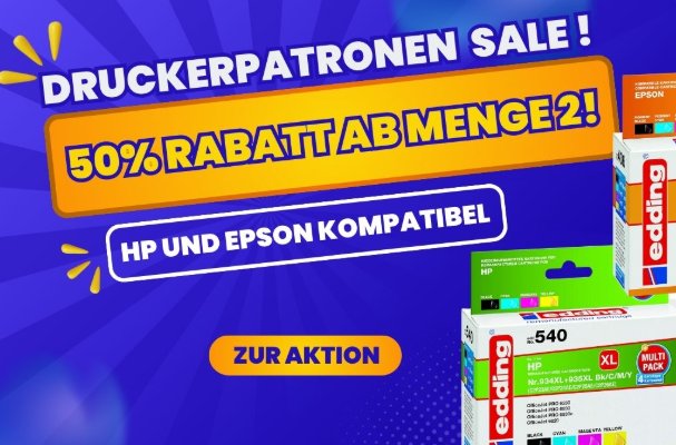 Dealclub: 50 Prozent Rabatt auf reduzierte Druckerpatronen