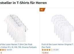 Amazon: „Fruit of the Loom“-Shirts in hoher Qualität zum Bestpreis