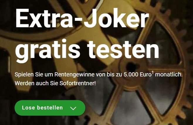 Gratis: Extralos mit Chance auf 5000 Euro Rente für 0 Euro