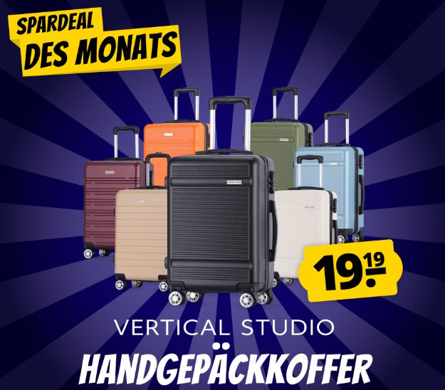 Sportspar: Handgepäckkoffer von "Vertical Studio" für 19,19 Euro