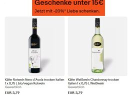 Käfer: Rotwein mit Bio-Siegel für 3,03 Euro