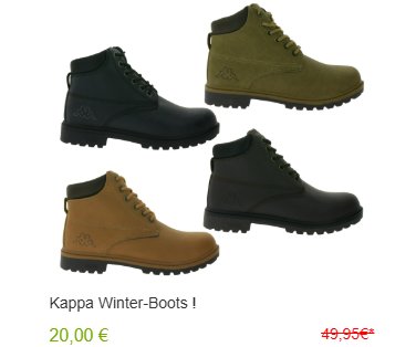 Kappa: Winter-Boots für 20 Euro