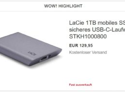 Ebay: Externe SSD von LaCie für 119,95 Euro frei Haus