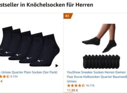 Amazon: Puma-Knöchelsocken im Fünferpack für 10,69 Euro