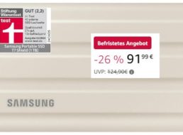 Amazon: Samsung-SSD Portable mit gutem Testergebnis für 91,99 Euro