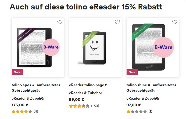 Thalia: Toline eBook-Reader mit 15 Prozent Rabatt