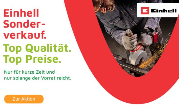 Völkner: Einhell-Sale mit Gratis-Versand