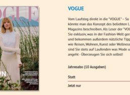 Vogue: Jahresabo für 10 statt 95,50 Euro