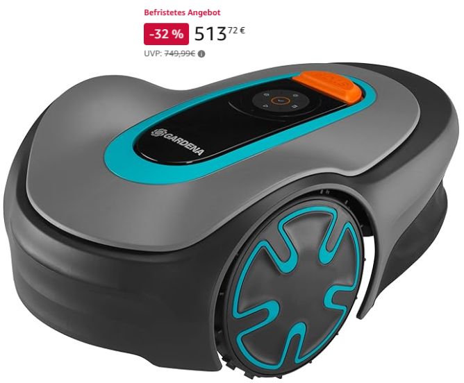 Amazon: Gardena Sileno Mähroboter für 513,72 Euro