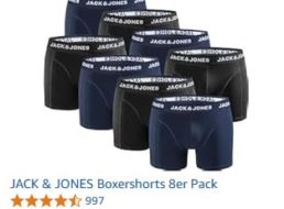 Jack&Jones: Boxershorts im Achterpack für 27,99 Euro via Amazon