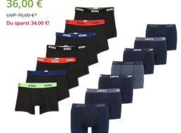 Levi’s: Boxershorts im 7er-Pack für 36 Euro frei Haus