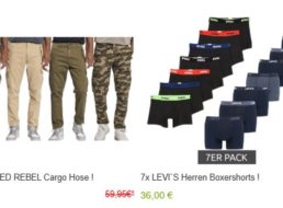 Levi’s: Boxershorts im 7er-Pack für 36 Euro