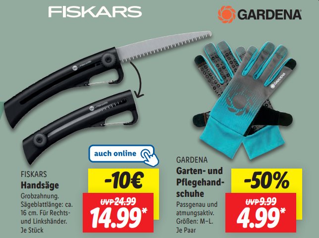 Lidl: Gardena-Artikel mit Rabatt