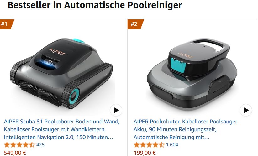 Amazon: Gartenpool-Roboter für 499,59 Euro