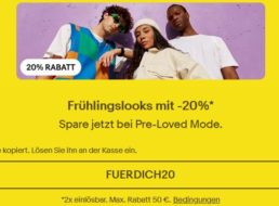 Ebay: 20 Prozent Rabatt auf Frühlingsmode