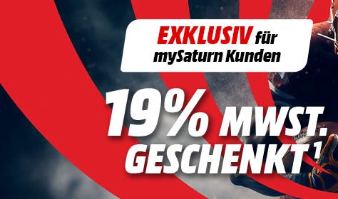 Saturn: Mehrwertsteuer geschenkt bis Montag Morgen