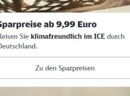 Bahn: Kurzstrecken im ICE jetzt ab 7,49 Euro verfügbar