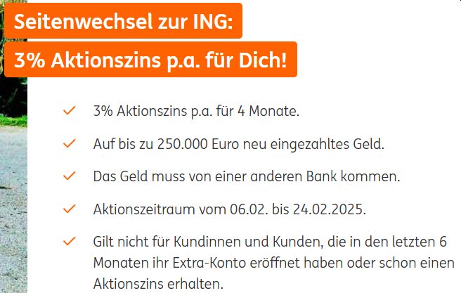 ING Diba: 3 Prozent aufs Tagesgeld auch für Bestandskunden