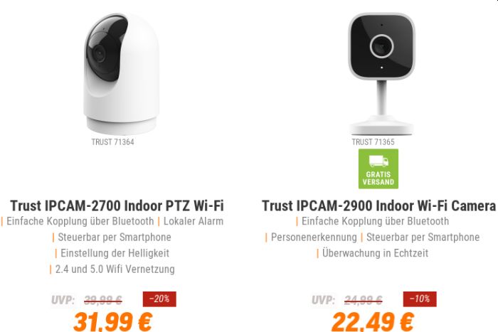 NBB: Trust IPCAM-2900 für 22,49 Euro frei Haus