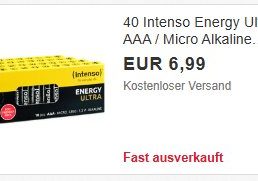 Ebay: AAA-Batterien im 40er-Pack für 6,99 Euro frei Haus