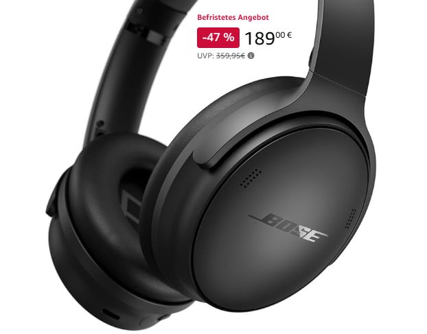 Amazon: "Bose QuietComfort SC" für 189 Euro frei Haus