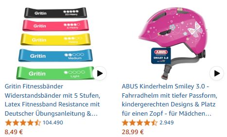 Amazon: Fünferpack Fitnessbänder für 8,49 Euro