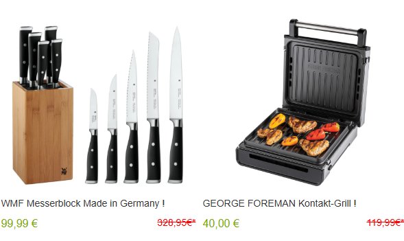 Outlet46: "George Foreman Kontaktgrill" für 40 Euro frei Haus