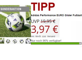 Druckerzubehoer.de: Adidas-Fußball für 9,94 Euro mit Versand