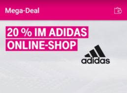 Telekom: 20 Prozent Rabatt im Adidas-Onlineshop via Megadeal-App