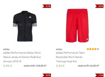 Adidas: Sale bei Outlet46 mit über 300 Artikeln ab 9,99 Euro