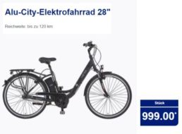 Aldi-Nord: Elektrofahrrad mit bis zu 120 Kilometer Reichweite für 999 Euro