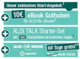 Aldi Life eBook: Start am 20. Oktober mit 3G-Tablet Medion E6912 für 129 Euro