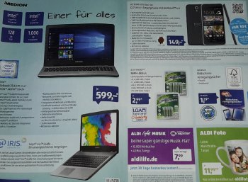 Aldi-Notebook: Medion Akoya E6424 ab dem 4. Mai bei Aldi-Süd