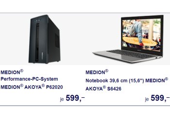 Aldi-PC: Neues Modell ab 25. Oktober im Süden, außerdem zwei Notebooks