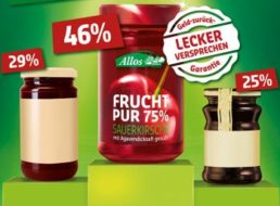 Fruchtaufstrich: Allos lockt mit Geld-zurück-Garantie auf zwei Produkte