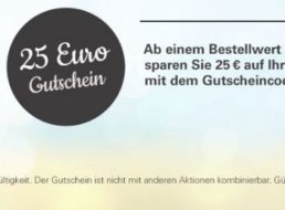 Gutschein: 25 Euro Rabatt bei Allyouneed Fresh