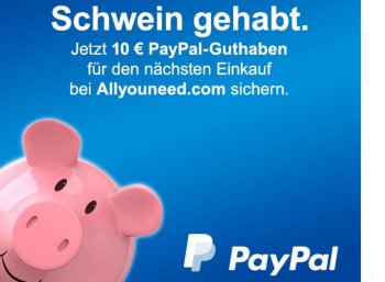 Allyouneed: Zehn Euro Paypal-Rabatt ab 60 Euro Warenwert