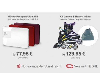 Allyouneed: WD My Passport Ultra mit zwei TByte als B-Ware für 77,95 Euro 