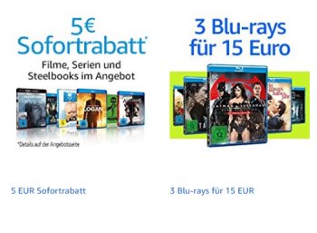 Amazon: Fünf Euro Film-Rabatt ab 29 Euro Warenwert bis Sonntag