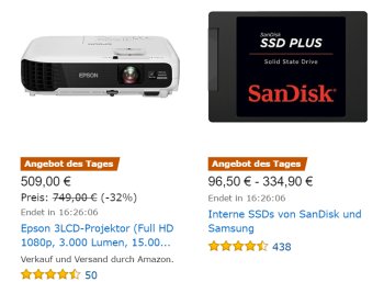 Amazon: Sandisk-SSD mit 480 GByte für 96,50 Euro frei Haus 