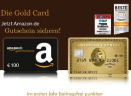 Gratis: American Express Gold Card mit 100 Euro Bonus