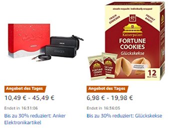 Amazon: Glückskekse und Bluetooth-Lautsprecher rabattiert 