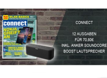 Gratis: Anker Soundcore Boost im Wert von 72,99 Euro zum Connect-Abo für 70,80 Euro