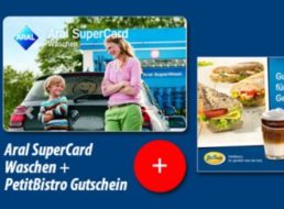 Dailydeal: "Aral SuperCard Waschen" mit Bistro-Gutschein