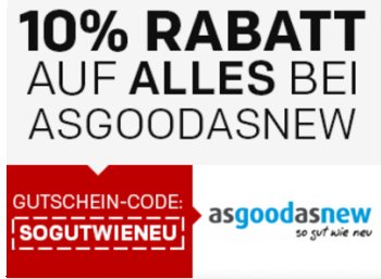 Rakuten: Zehn Prozent Rabatt auf alles von Asgoodasnew