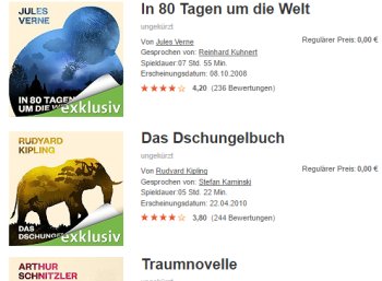 Gratis: Drei Hörbücher zum "Welttag des Buches" bei Audible geschenkt